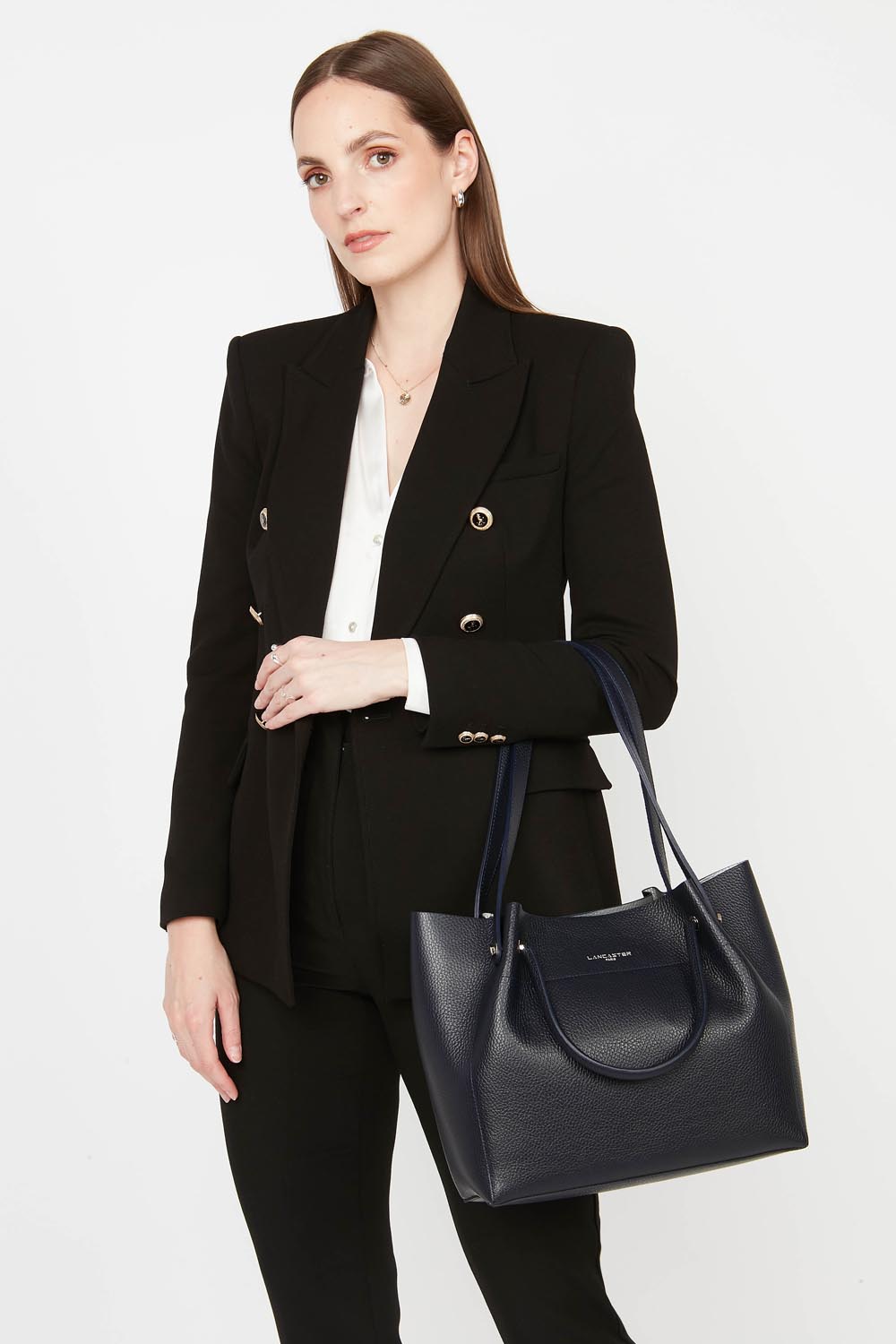 Grand sac cabas épaule - Foulonné Double LOUISA