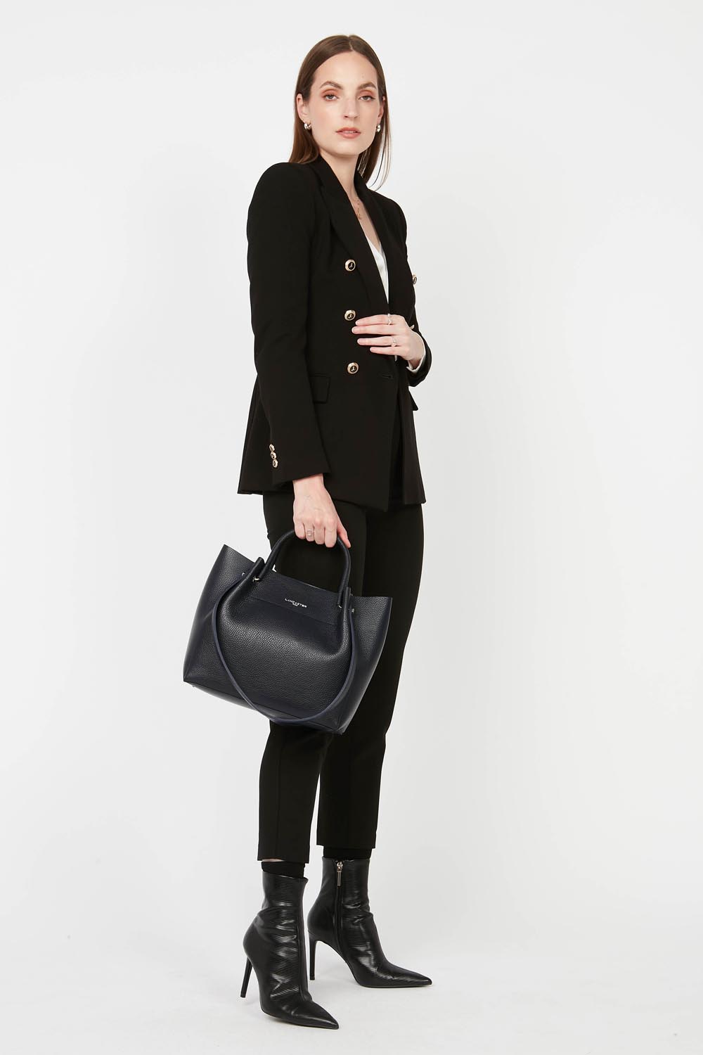 Grand sac cabas épaule - Foulonné Double LOUISA