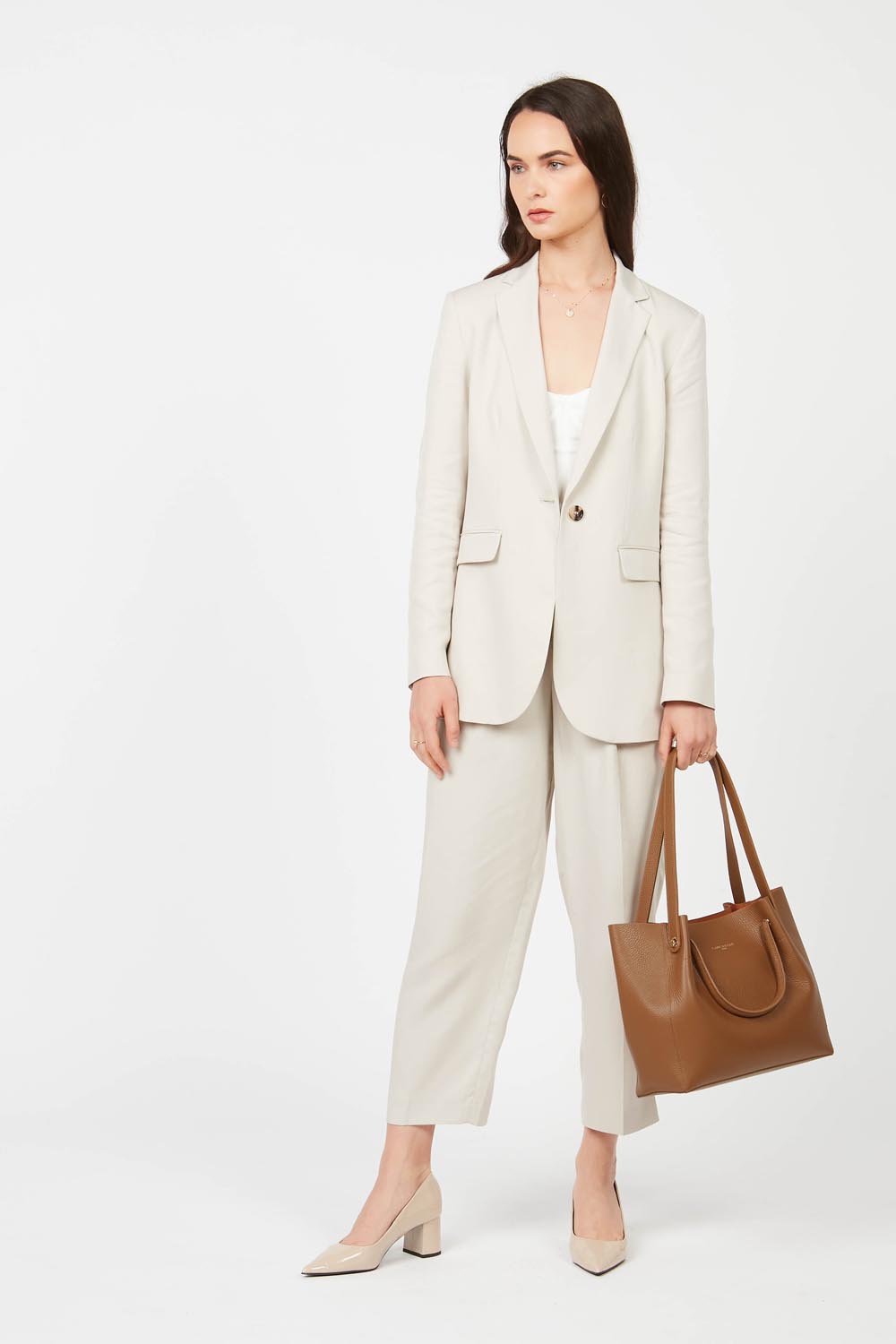 Grand sac cabas épaule - Foulonné Double LOUISA