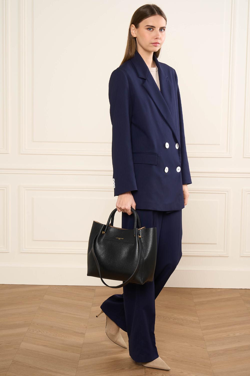 Grand sac cabas épaule - Foulonné Double LOUISA