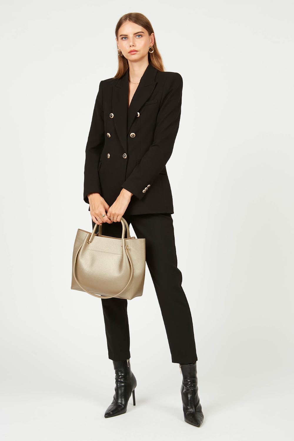 Grand sac cabas épaule - Foulonné Double LOUISA