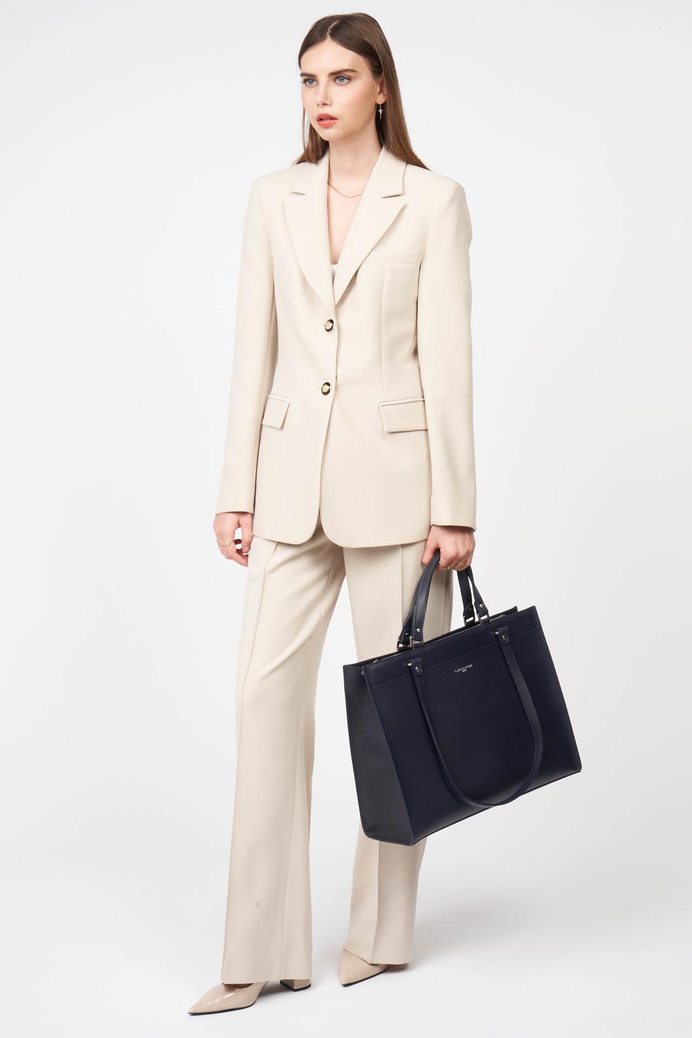 Très grand sac cabas épaule - Foulonné Double DAILY