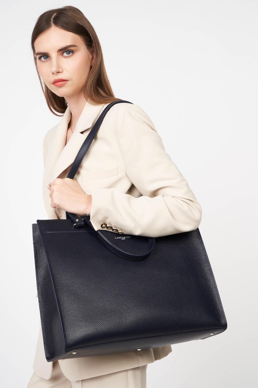 Très grand sac cabas épaule - Foulonné Double DAILY