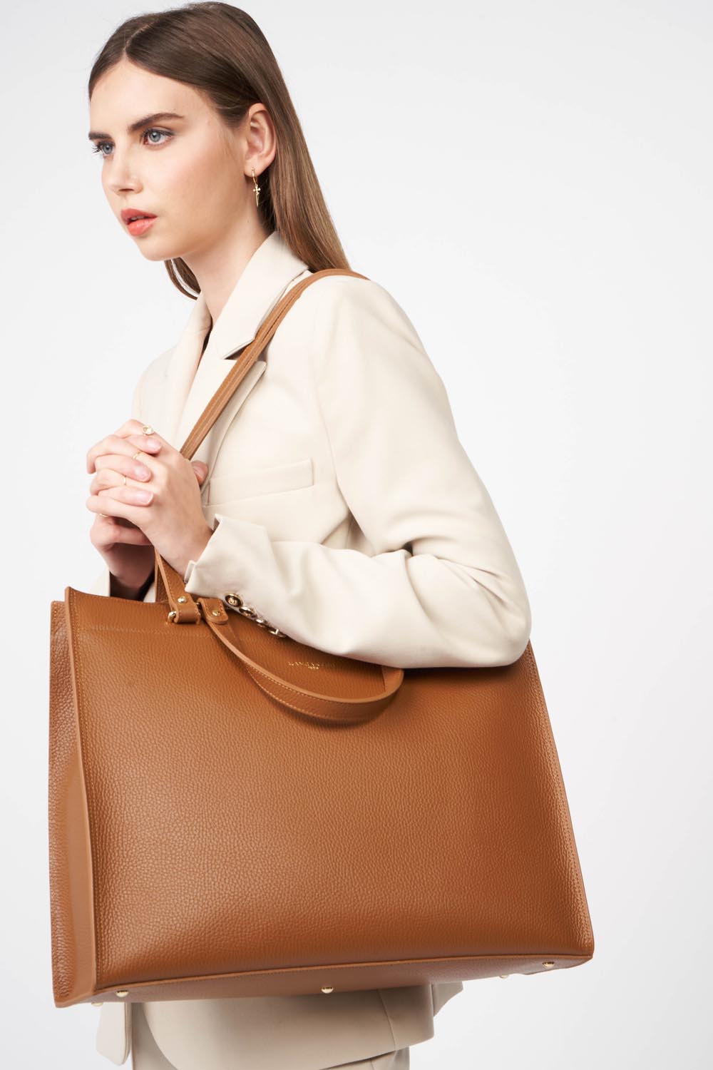 Très grand sac cabas épaule - Foulonné Double DAILY