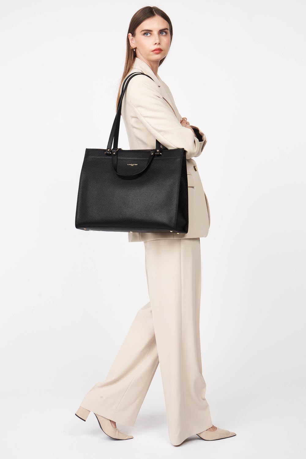 Très grand sac cabas épaule - Foulonné Double DAILY