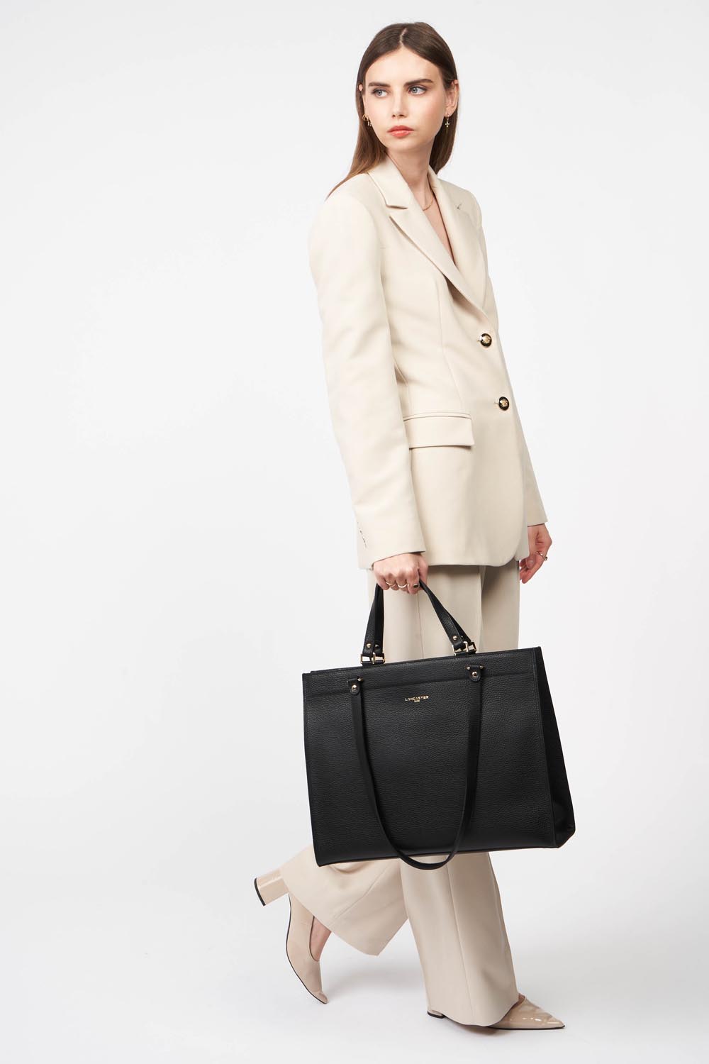Très grand sac cabas épaule - Foulonné Double DAILY