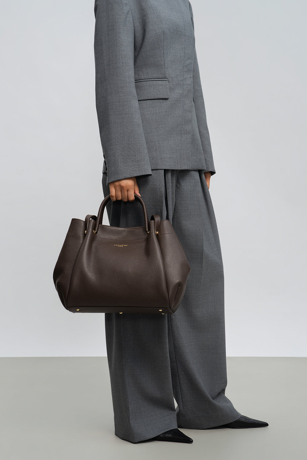 Très grand sac cabas épaule - Foulonné Double LOUISA