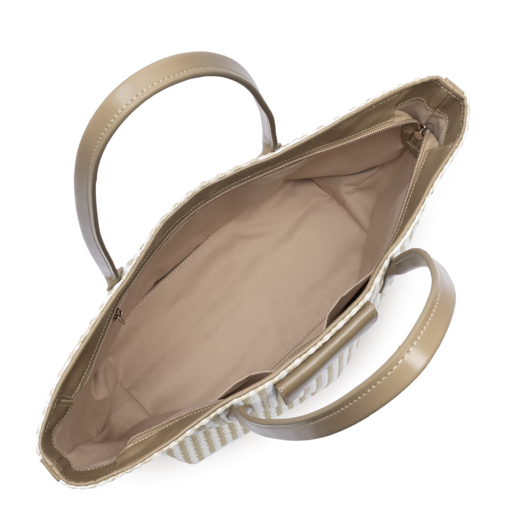 Sac cabas épaule - KBA Marinière Osier