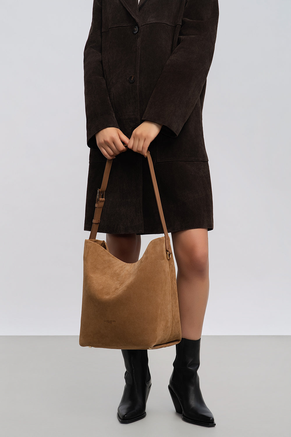 Grand sac seau - Daim